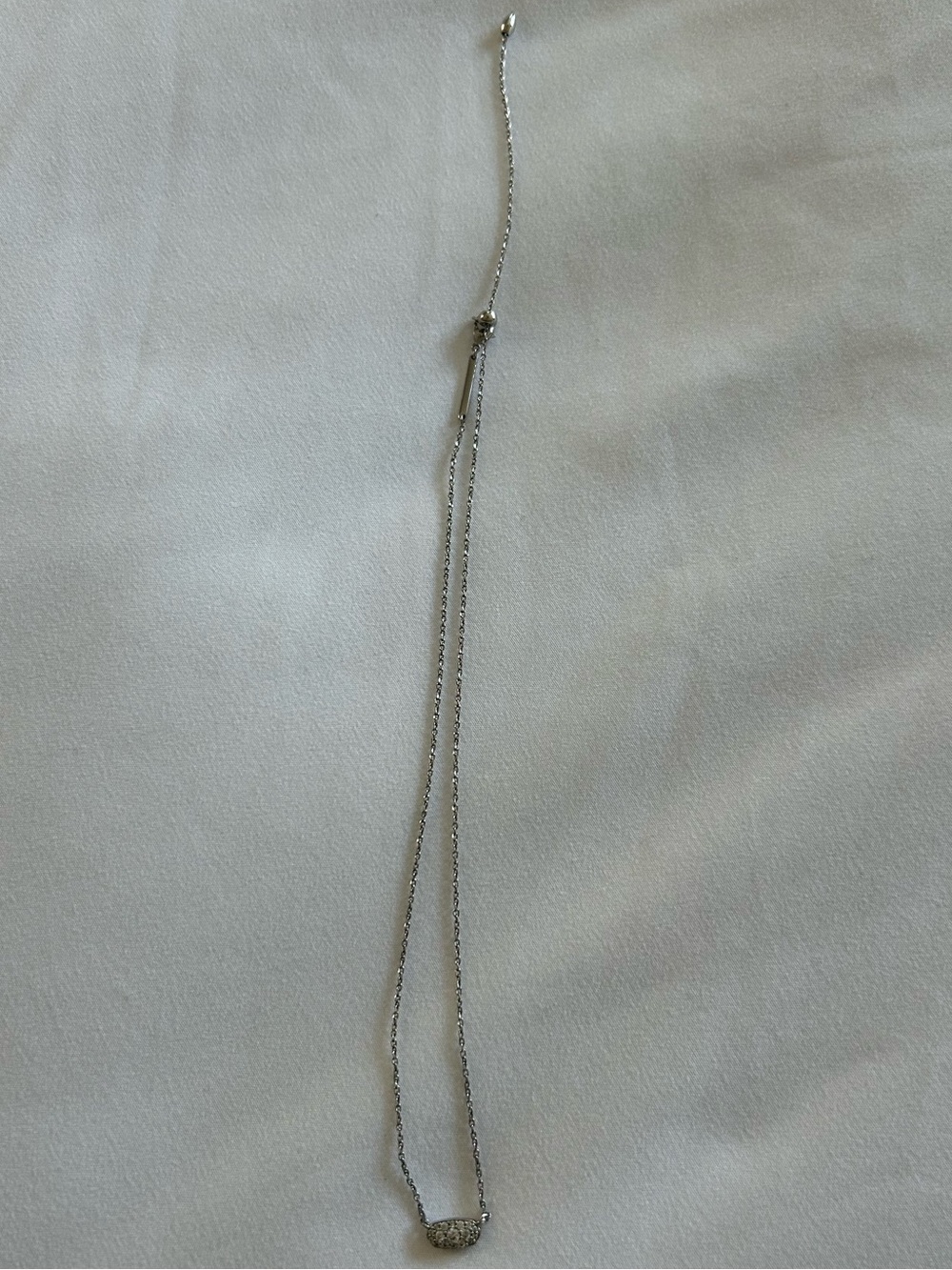 Kendra Scott Grayson Crystal SILVER  necklace - Picture 3 of 6